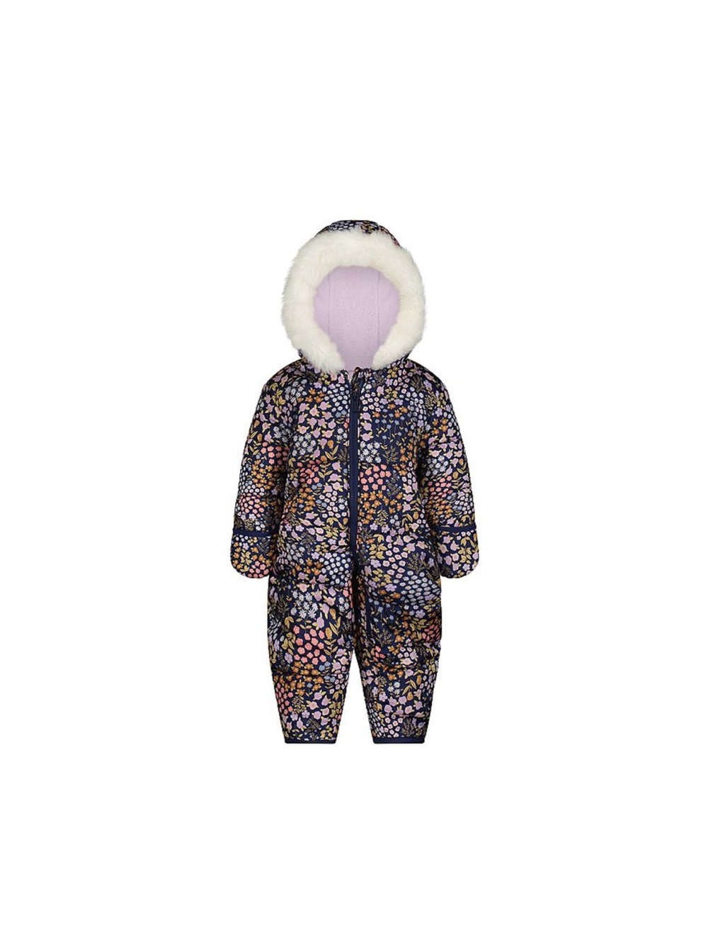 Carter's Floral Snow One-Piece Snowsuit in Navy, Pink, Lavender